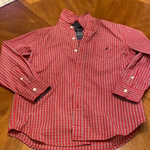 Nautica dress shirt boys medium 10/12